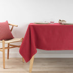 Nappe antitache premium jacquard lisse rouge