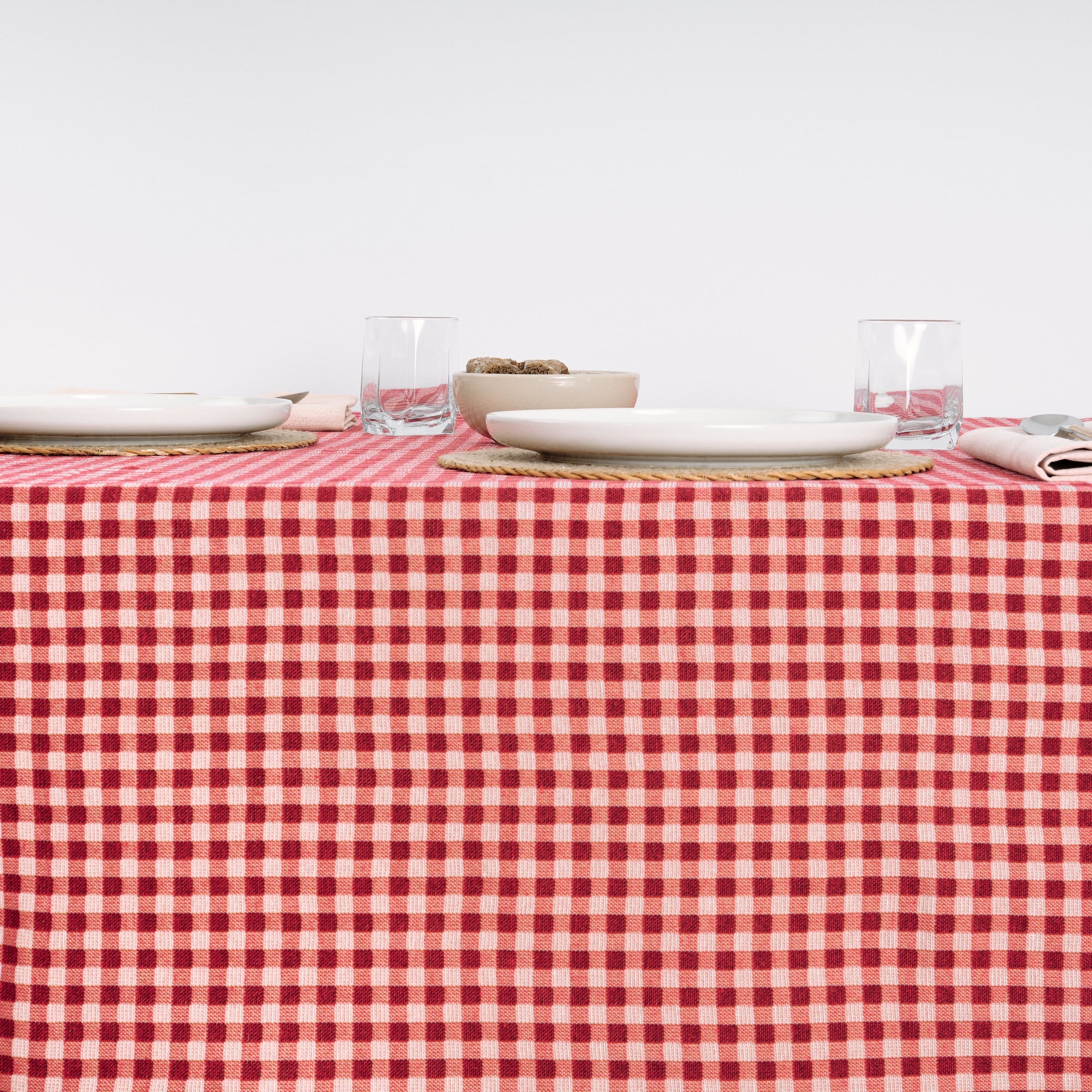 Vichy jacquard premium stain-resistant tablecloth
