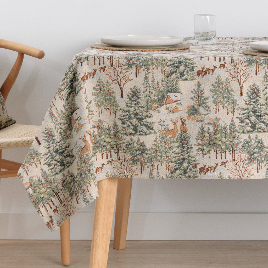 Premium Jacquard Stain-Resistant Tablecloth 33722B