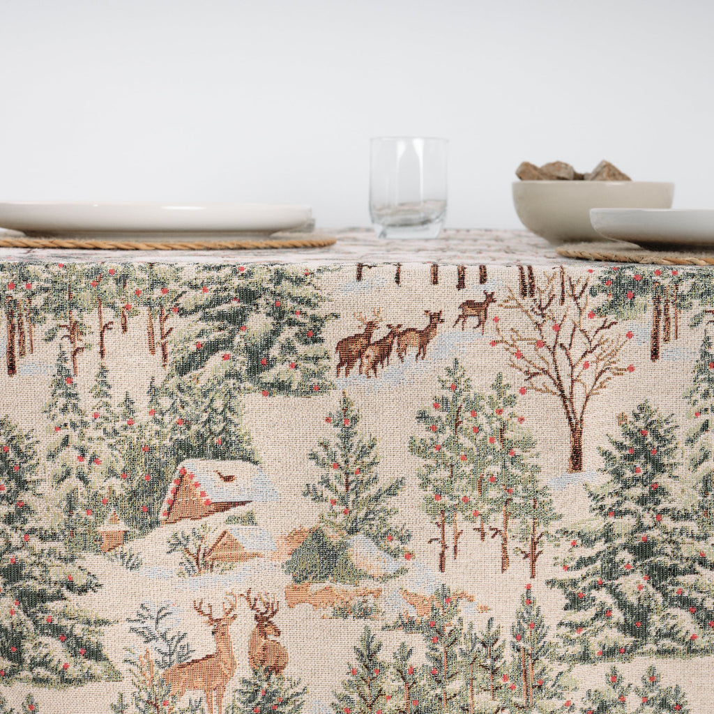 Premium Jacquard Stain-Resistant Tablecloth 33722B