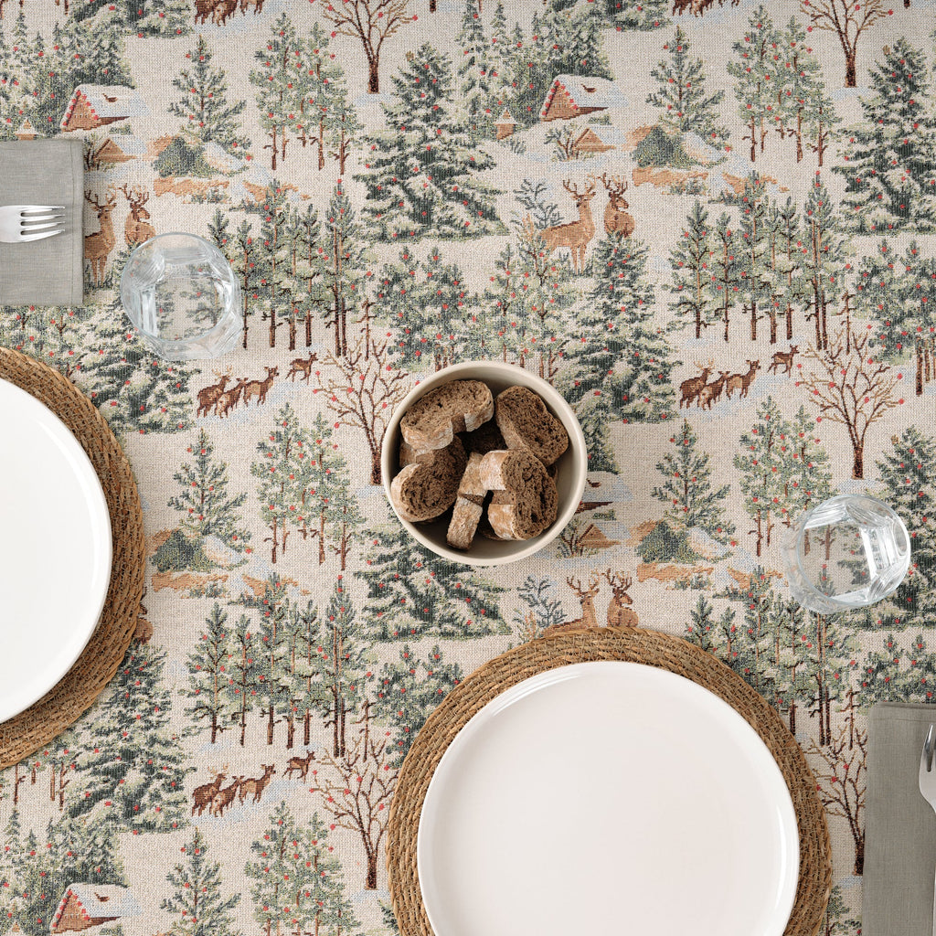 Premium Jacquard Stain-Resistant Tablecloth 33722B