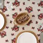 Premium jacquard stain-resistant tablecloth 33763