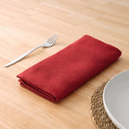 Pack de 2 unités de serviette jacquard uni rouge 45x45 cm