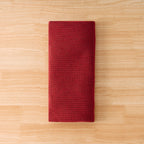 Pack de 2 unités de serviette jacquard uni rouge 45x45 cm