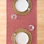 Chemin de table jacquard Vichy 45x140 cm