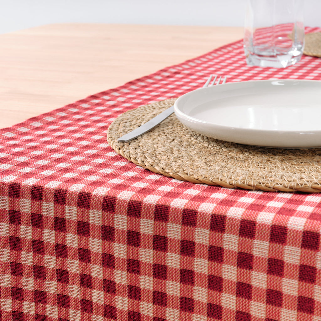 Chemin de table jacquard Vichy 45x140 cm