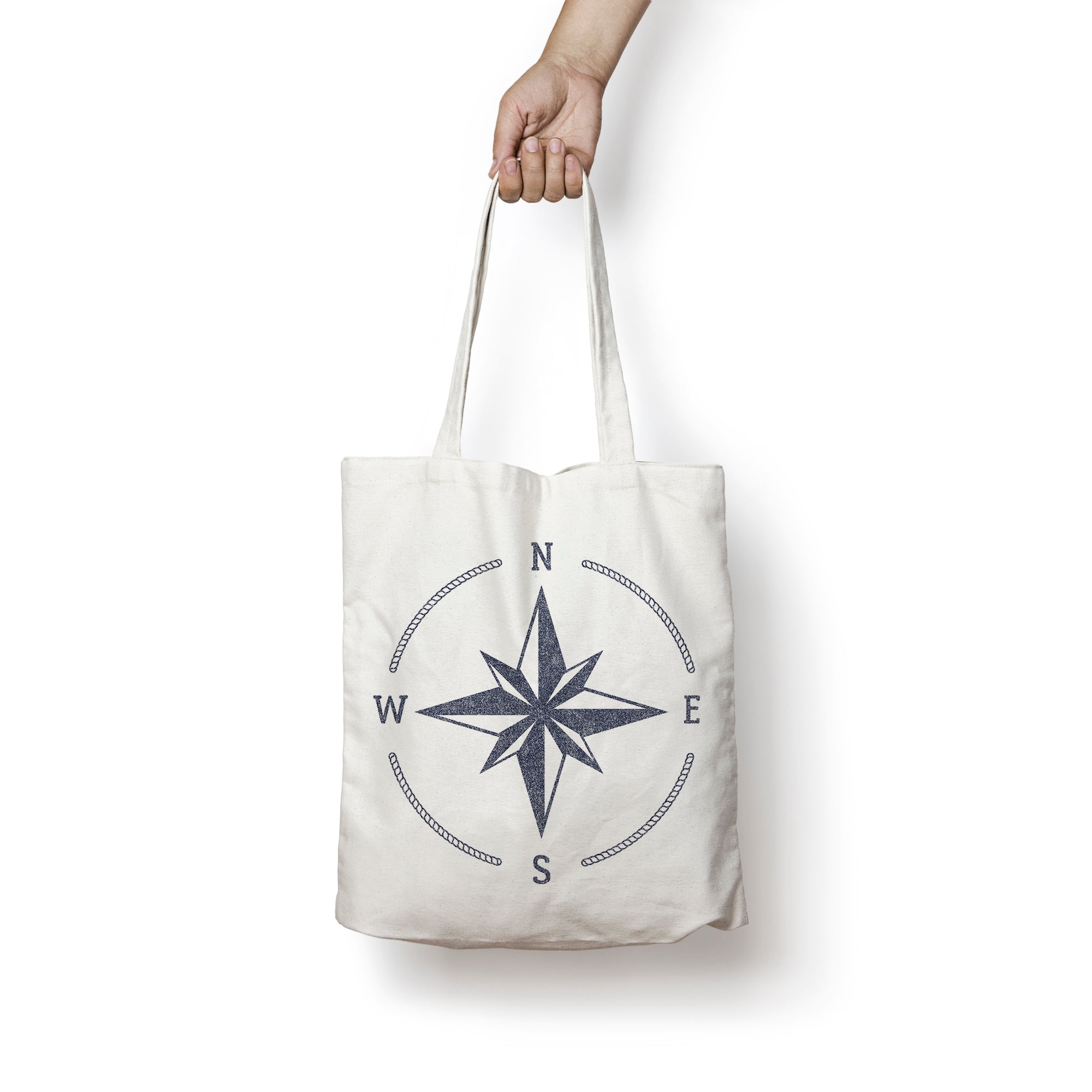 100% cotton Compass Rose tote bag