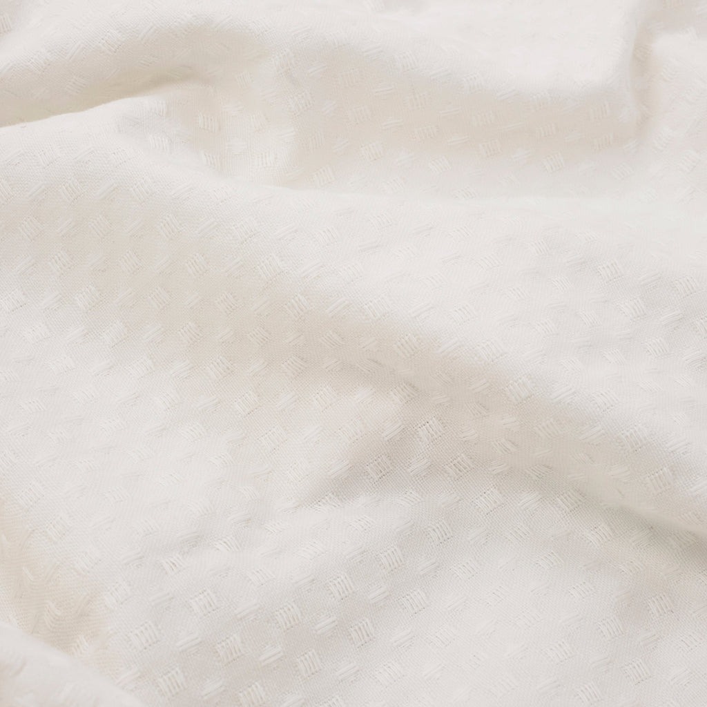 Plaid Waffle 100% cotton Chemical white 130x170 cm
