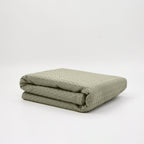 100% cotton Waffle Plaid Desert Sage 130x170 cm