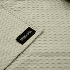 100% cotton Waffle Plaid Desert Sage 130x170 cm