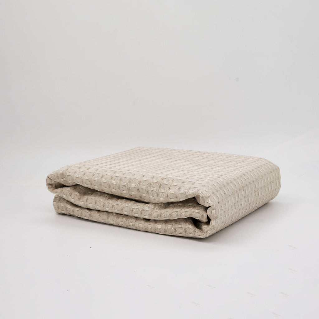 Plaid Waffle 100% cotton Linen 130x170 cm