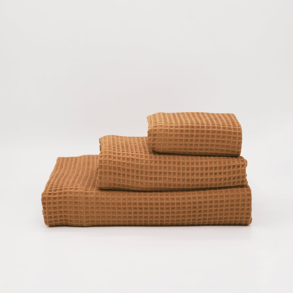 100% Cotton Burnt Orange Waffle Towel