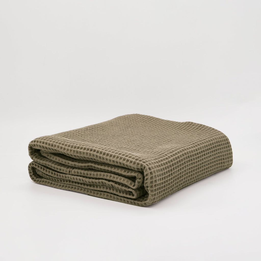 Wallnut 100% cotton waffle towel