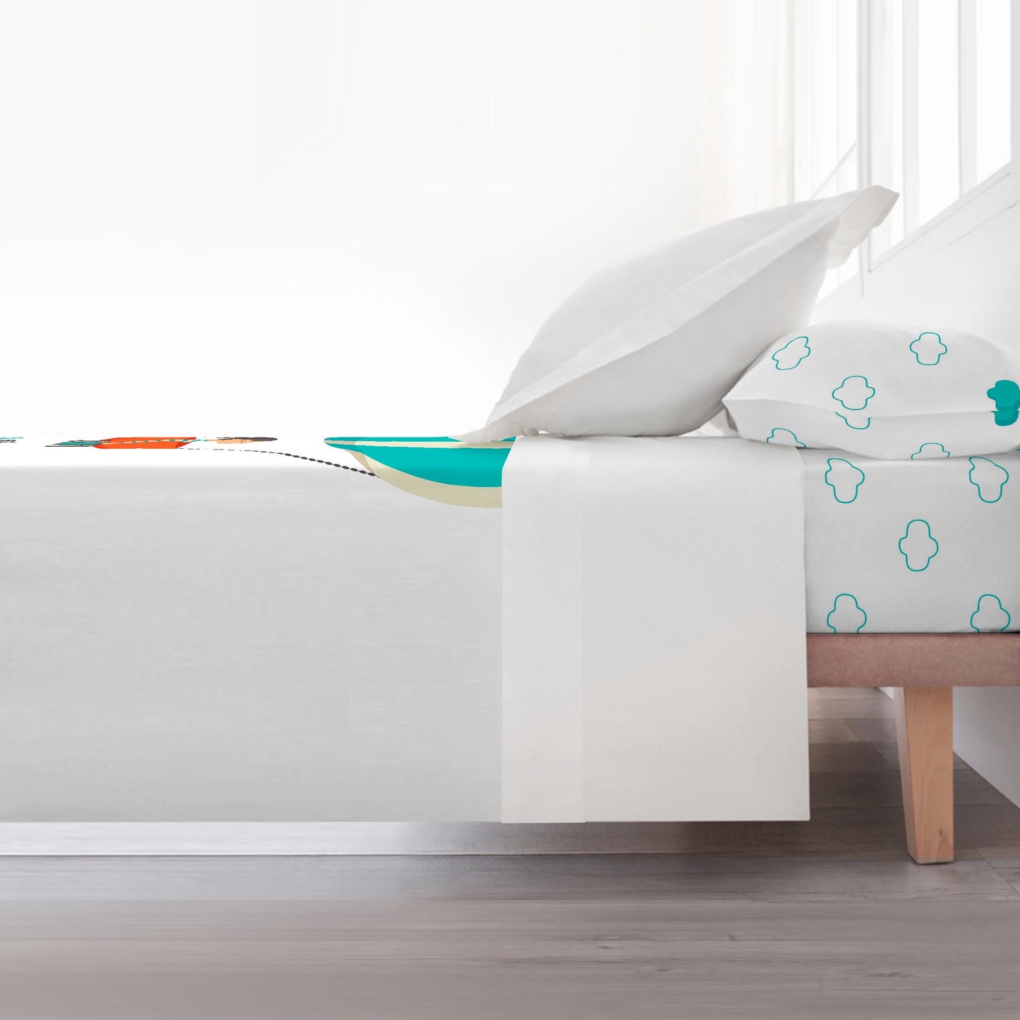 Ensemble de draps 100% coton Balloon Girl