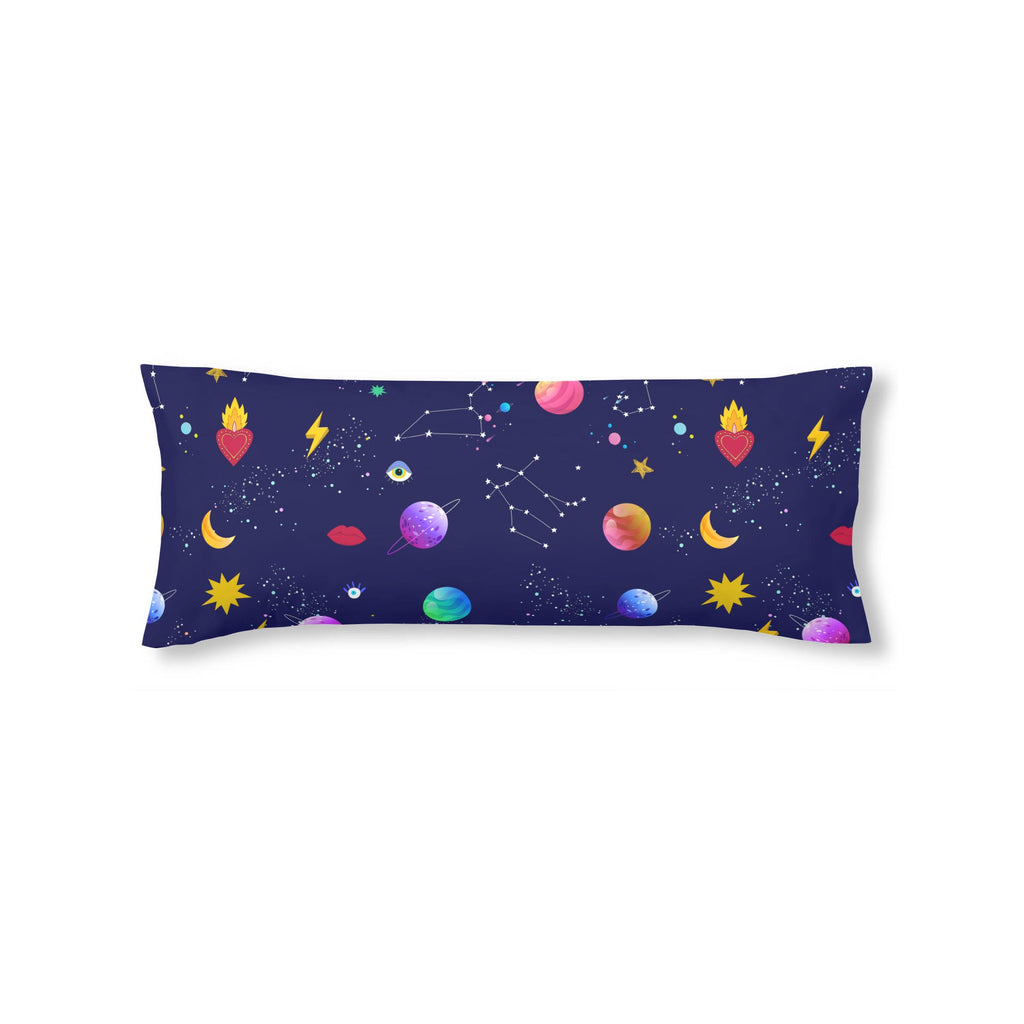 Taie d'oreiller 100% coton Bleu Cosmos