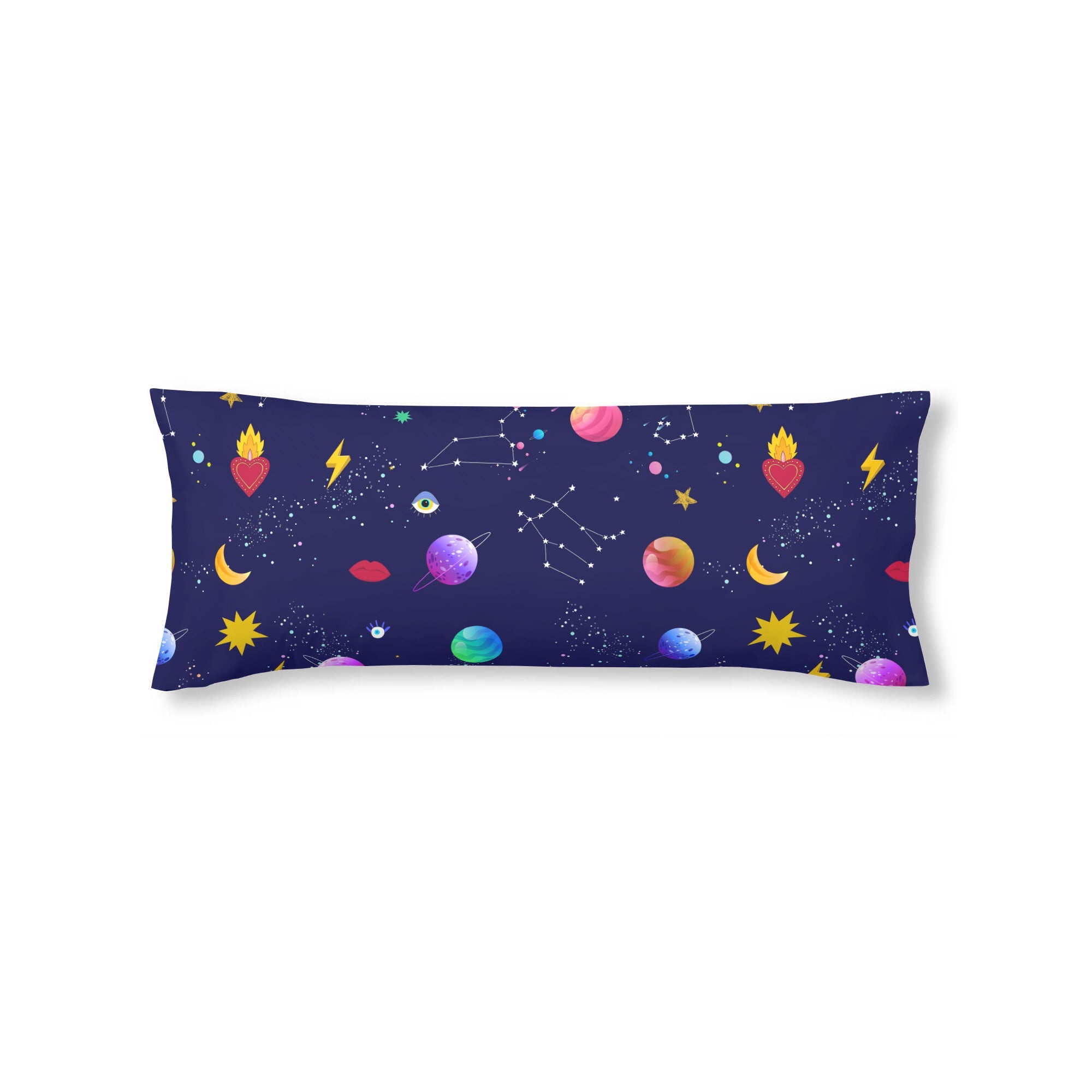 Taie d'oreiller 100% coton Bleu Cosmos