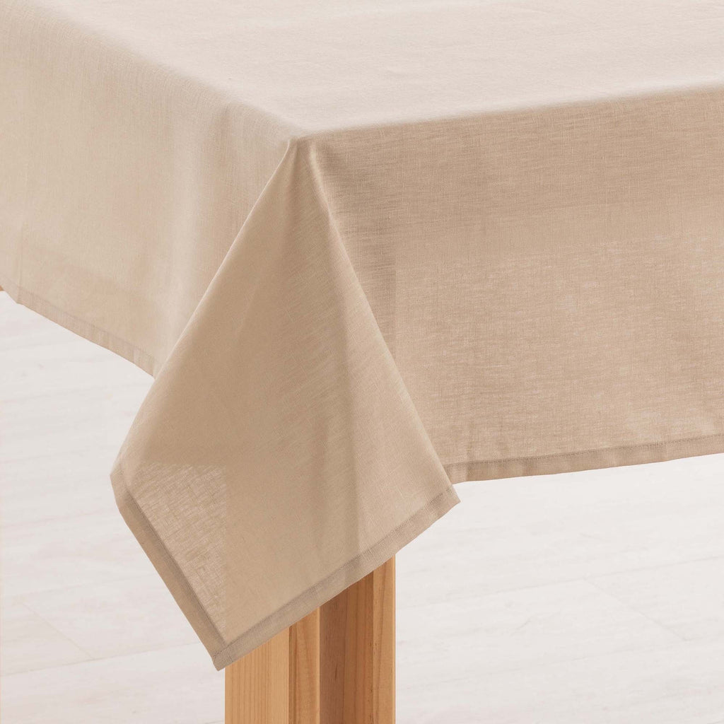 Water-repellent stain-resistant tablecloth 100% Ash linen
