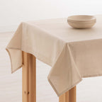 Water-repellent stain-resistant tablecloth 100% Ash linen