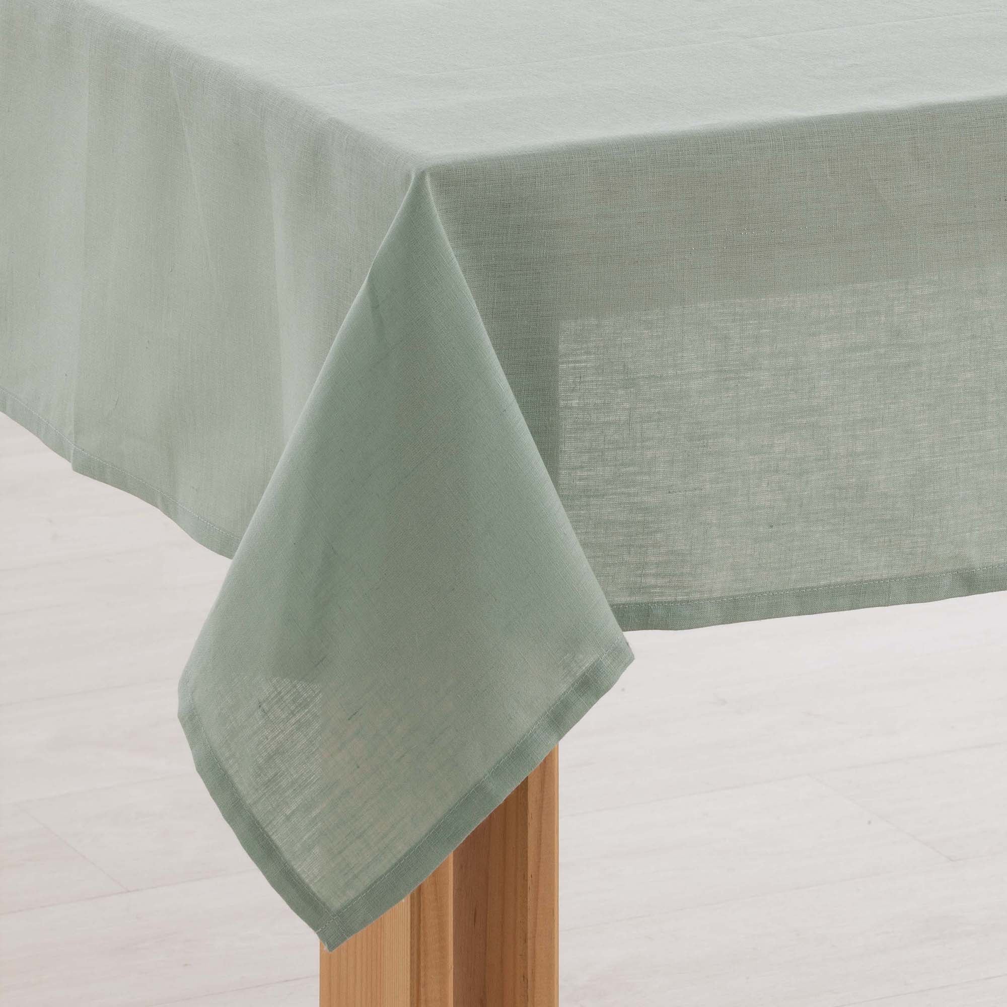 Water-repellent stain-resistant tablecloth 100% Aqua Linen