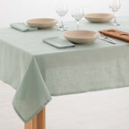 Water-repellent stain-resistant tablecloth 100% Aqua Linen