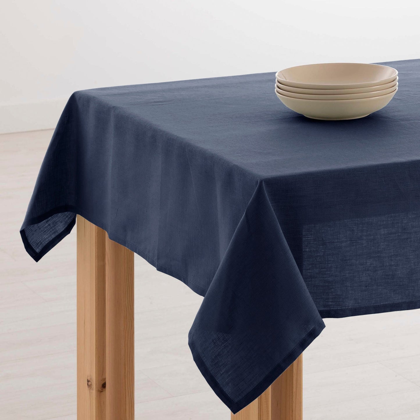 Mantel hidrofugo antimanchas Lino 100% Night Blue