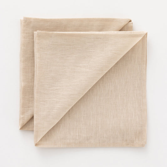 Pack 2 unidades servilletas Lino 100% Fresno 50x50 cm
