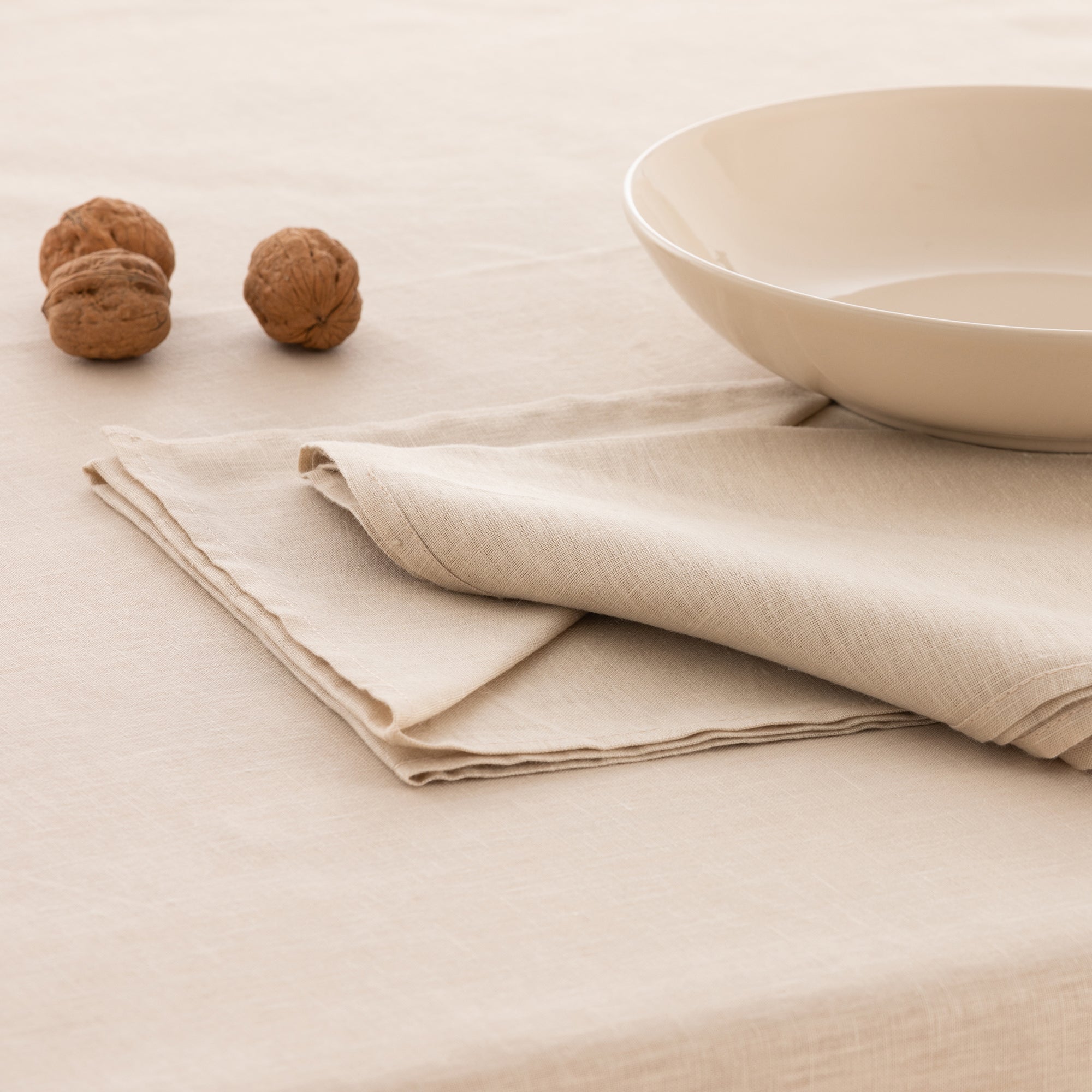 Pack of 2 napkins 100% linen ash 50x50 cm