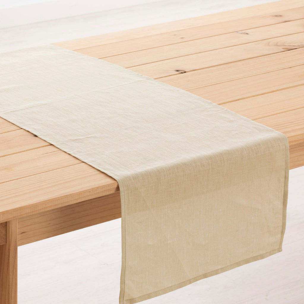 100% linen table runner ash 45x140 cm