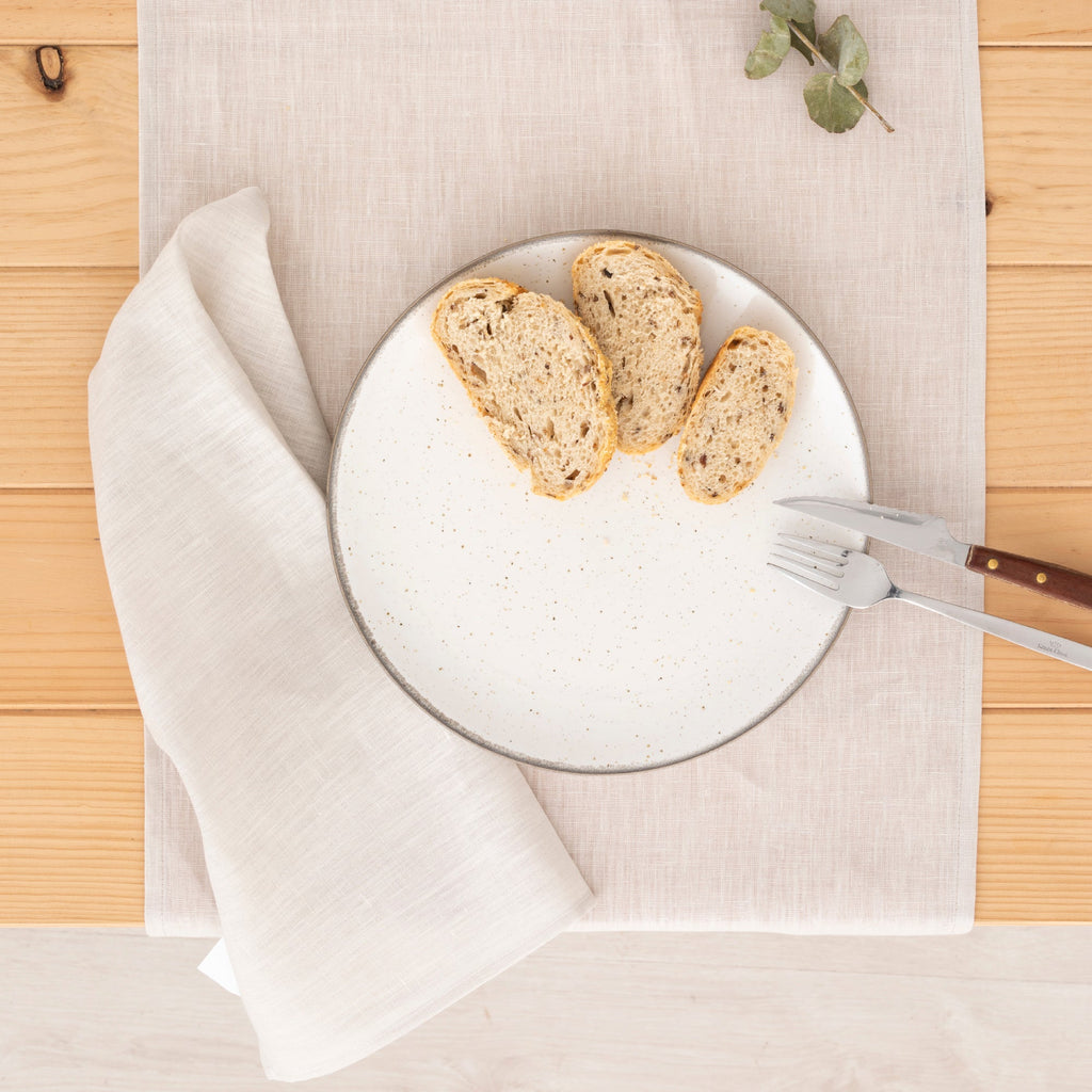 100% linen table runner Light Grey 45x140 cm