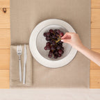 100% linen table runner Taupe 45x140 cm