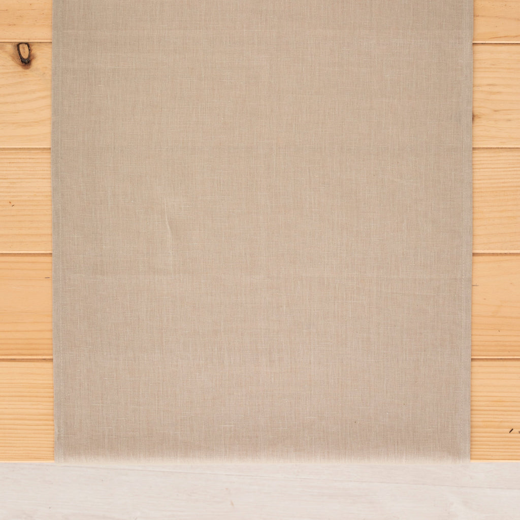 100% linen table runner Taupe 45x140 cm