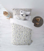 Funda nórdica con botones 100% algodón Monstre Beige