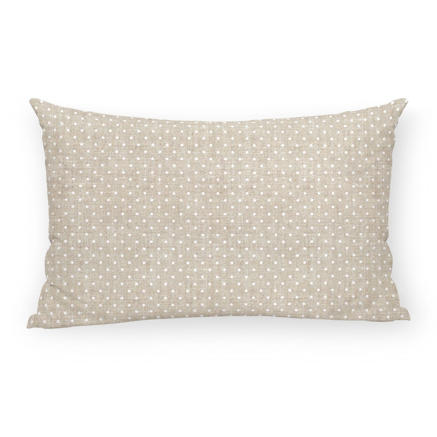 Housse de coussin décoratif intérieur et extérieur antitache Plumeti blanc