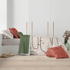 Housse de couette col bouteille 100% coton Bordeaux