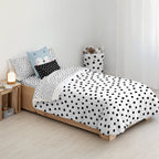 Housse de couette 100% coton Kibo Noir