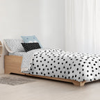 Housse de couette 100% coton Kibo Noir