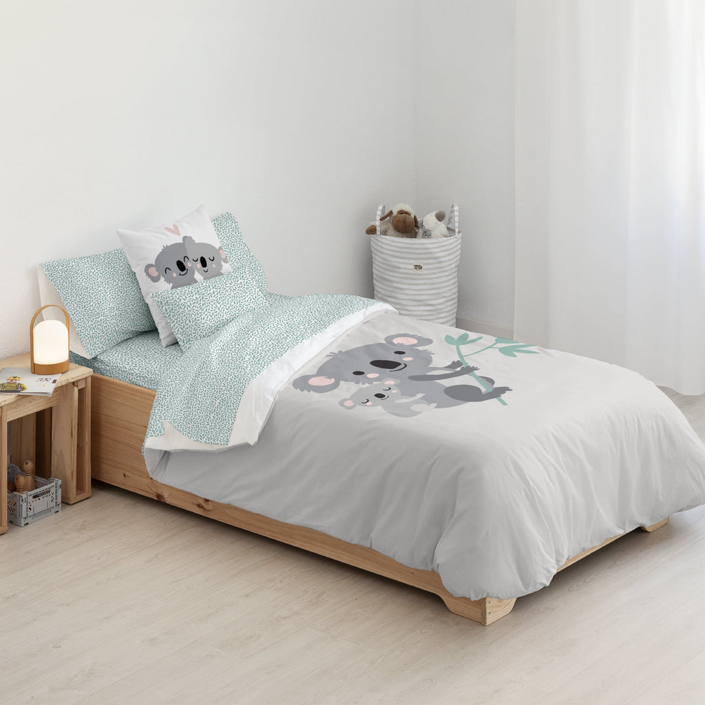 Housse de couette 100% coton Kuno Gris