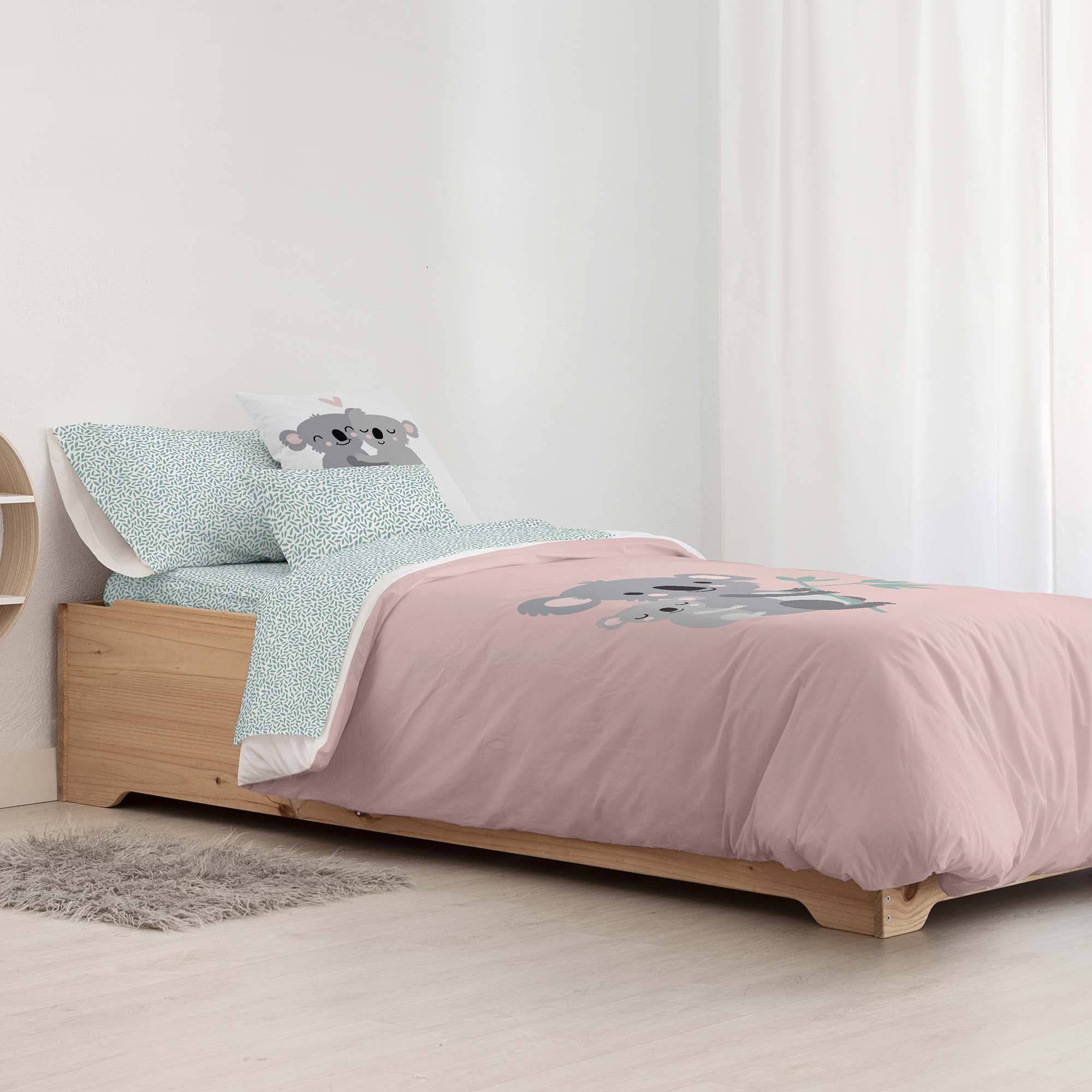 Housse de couette 100% coton Kuno Rose