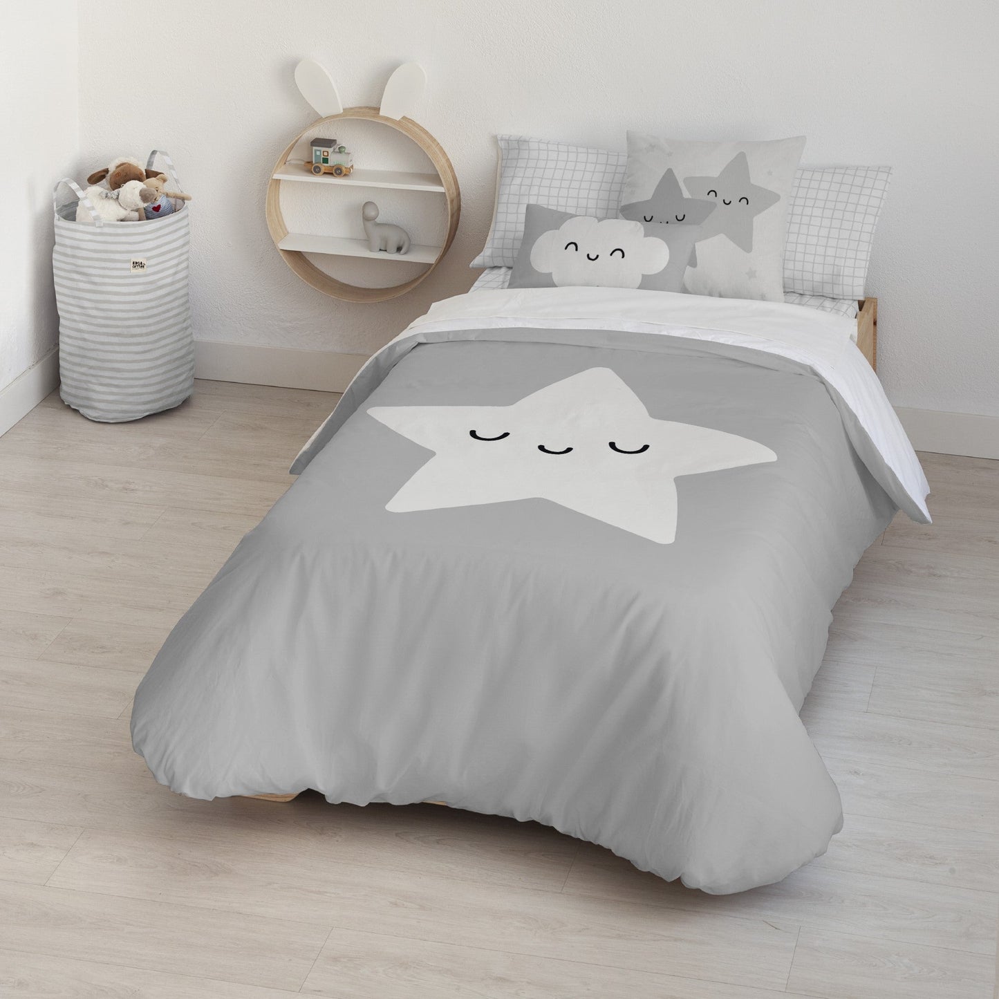 Funda nórdica 100% algodón Nadir Gris