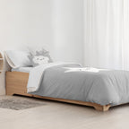 Housse de couette 100% coton Nadir Gris