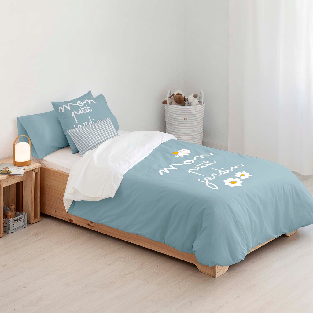 Housse de couette 100% coton Xalo Bleu Grand