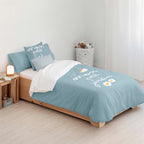 Housse de couette 100% coton Xalo Bleu Grand