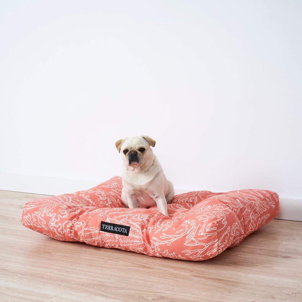 Cama para mascotas gruesa y acolchada antimanchas Estarit Coral