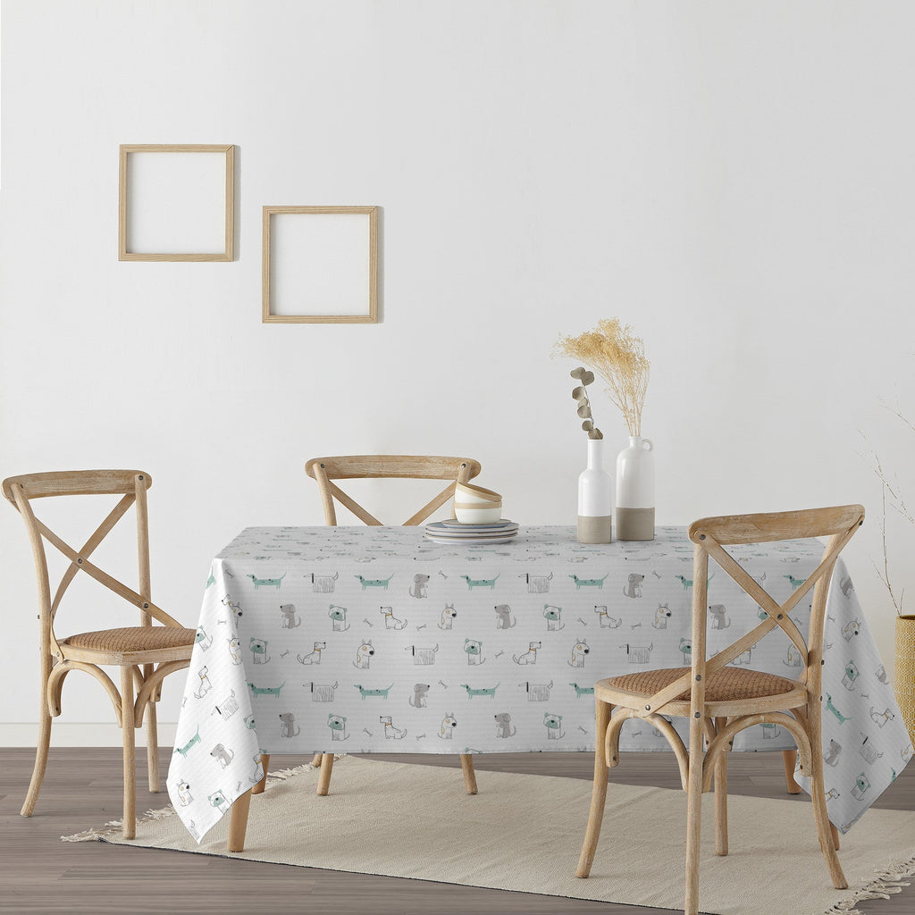 Huali 100% cotton stain resistant tablecloth