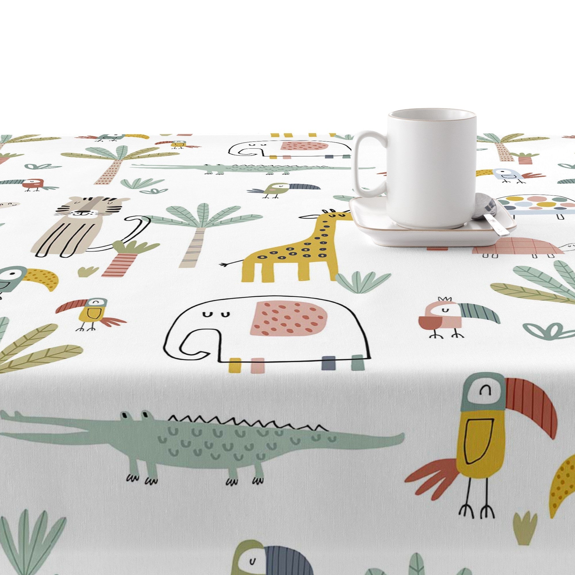 100% cotton stain resistant tablecloth Jeddah