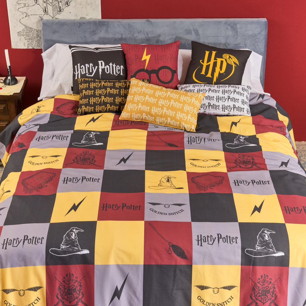 100% cotton duvet cover Hogwarts checkered