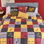 100% cotton duvet cover Hogwarts checkered