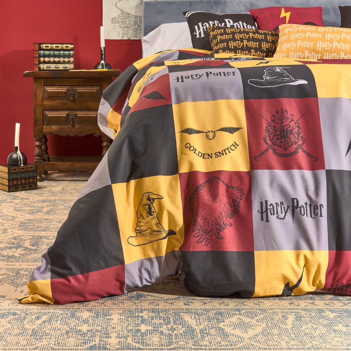 Funda nórdica 100% algodón Hogwarts cuadros