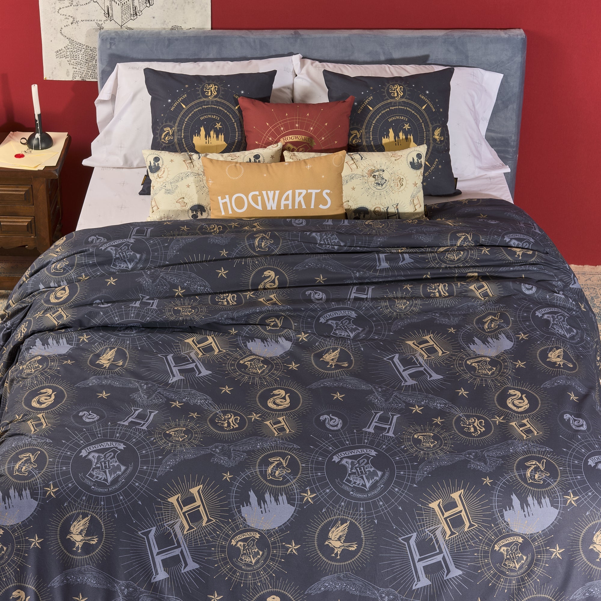 Harry Potter Gold 100% Cotton Duvet Cover