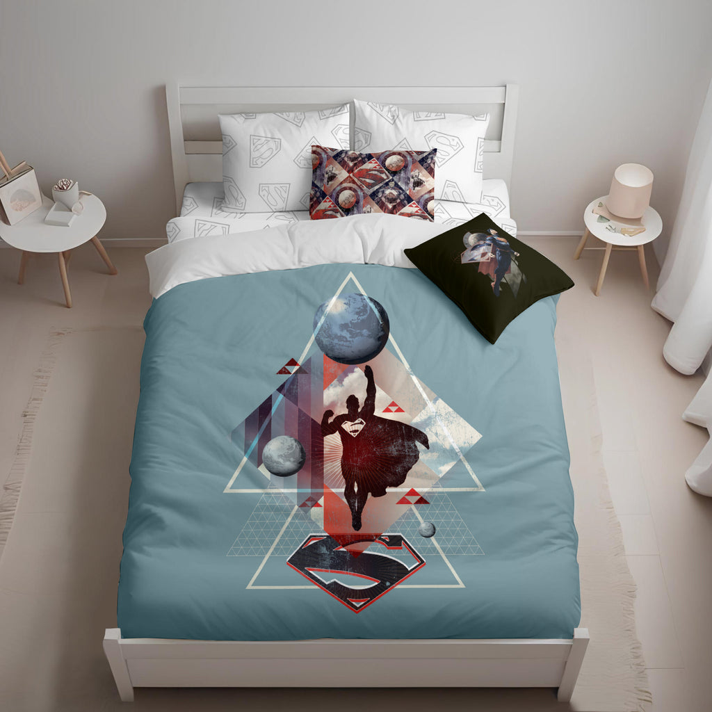 Duvet cover 100% cotton Superman Geometric